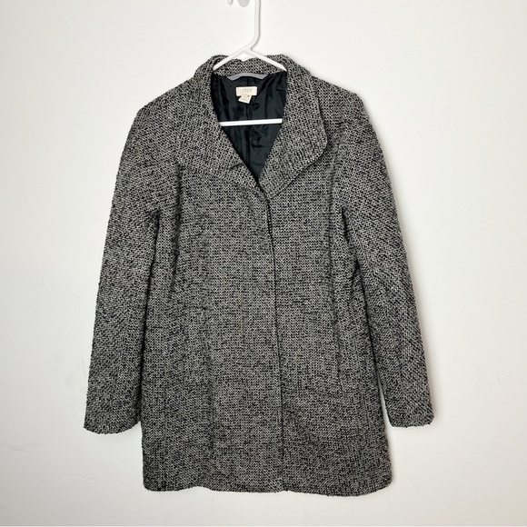 J. Crew Black and Gray Pea Coat - Picture 1 of 8